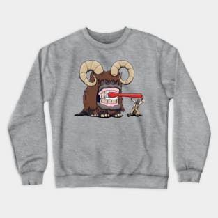 Bantha teeth brushing Crewneck Sweatshirt